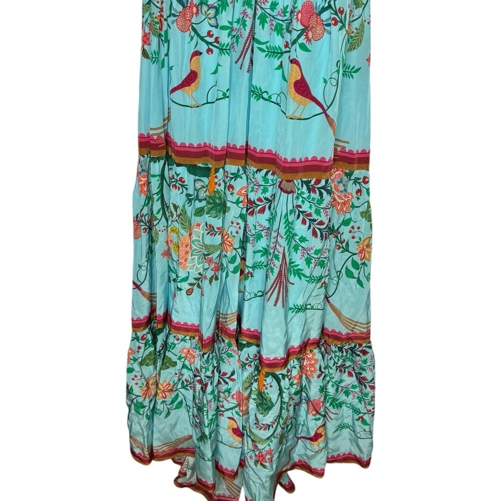 Limerick by Abirr n' Nanki V-Neck Tiered Floral Maxi Dress size large - Picture 3 of 8